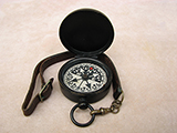 Francis Barker pocket compass with RGS pattern dial and leather strap